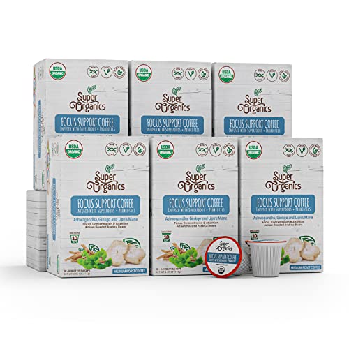 Super Organics Focus Coffee Brew Cups with Probiotics (K-Cup)