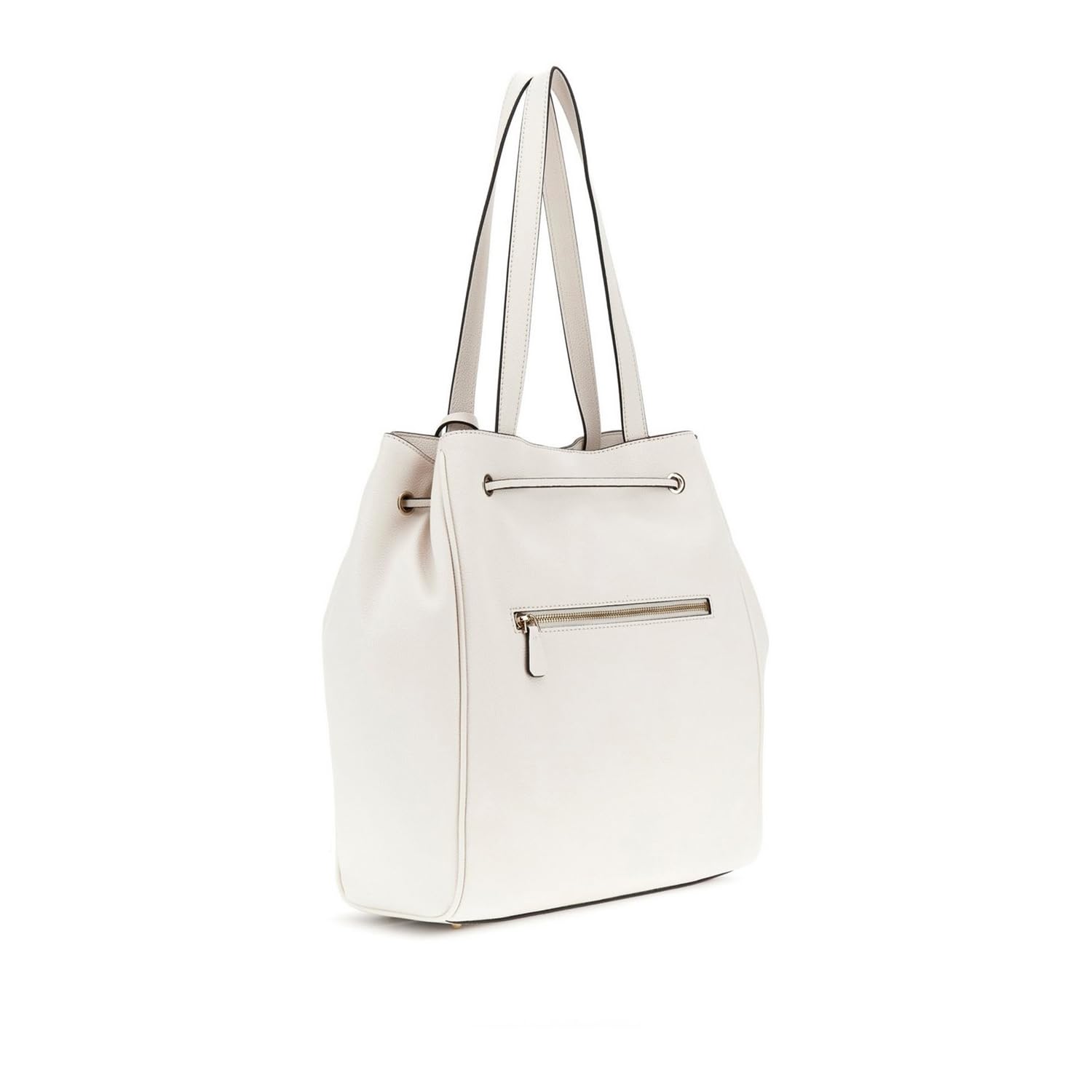 GUESS bolso de hombro bolso shopper Calebra Drawstring Tote Cream White crema
