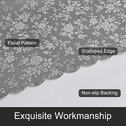 Image of Smiry Rectangle Table Cloth, Waterproof Heavy Duty Vinyl Tablecloths, Wipeable Washable Table Cover for Kitchen and Dining Room (Grey, 70 inch X 90 inch)