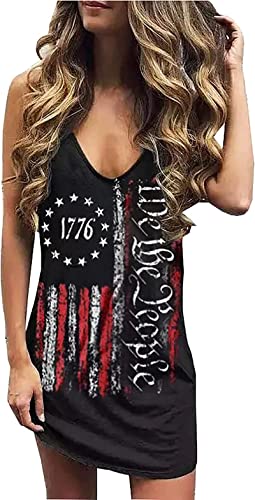 Image of Live Simple Coconut Tree Sleeveless Dress Sunshine Sand Beach Women's Summer Casual V Neck Mini Dress