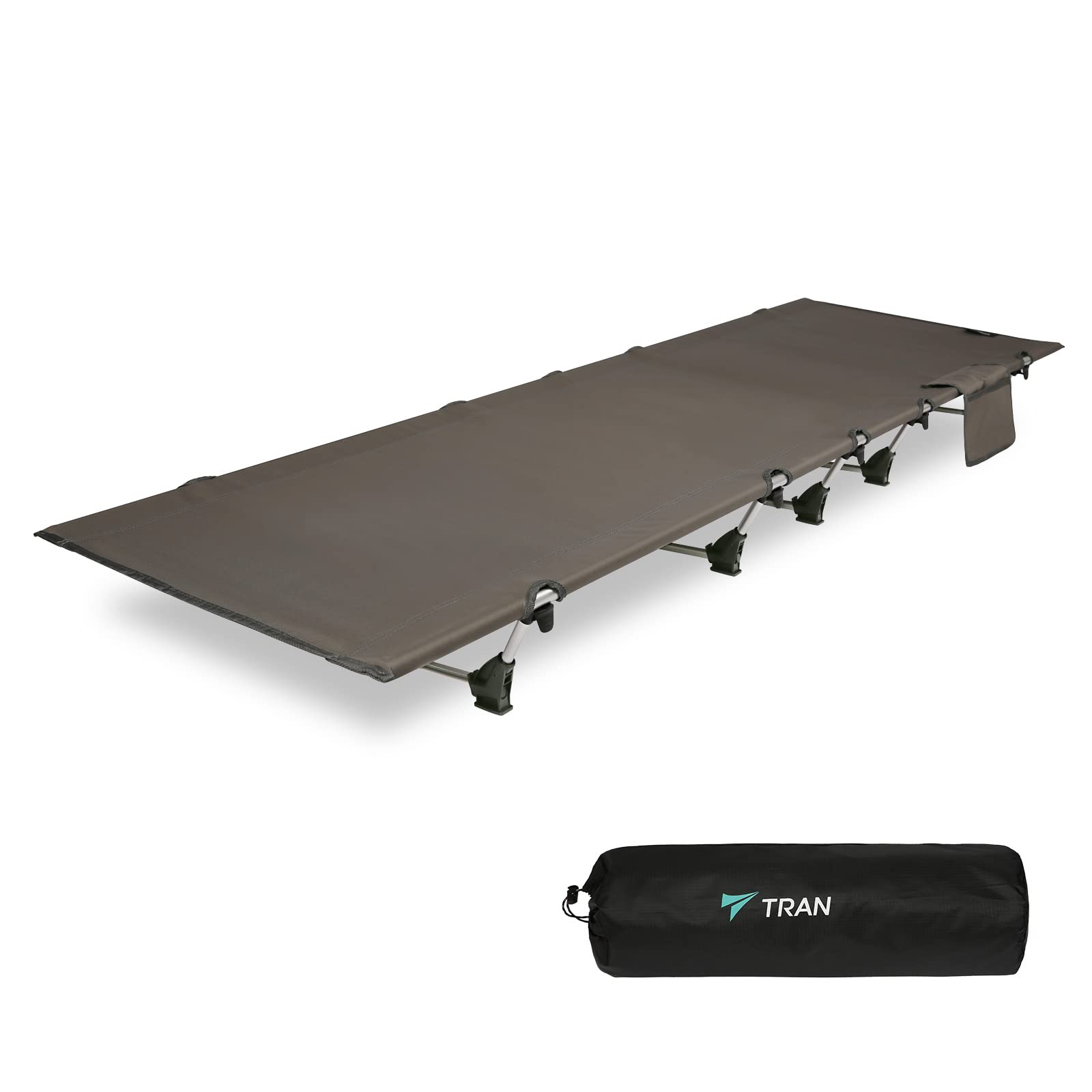TRAN キャンプ ベッド 軽量 コット コンパクト (ブラック)2個セット