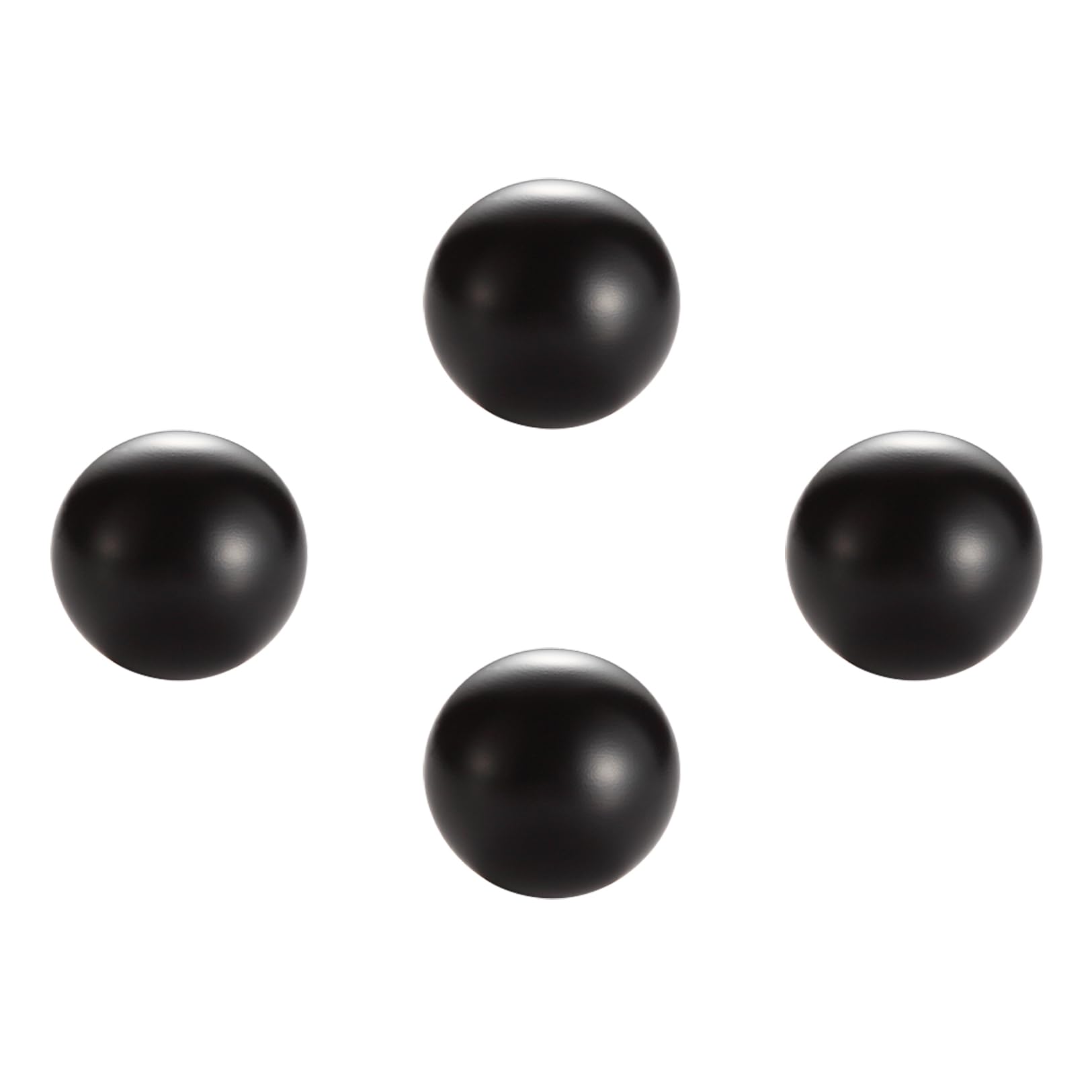 Boutons de tiroir ronds en cuivre pur noir mat moyen modèle x4