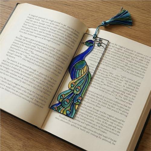 Image of The Crafthives Peacock Glass Painting Kit | DIY Stained Glass Peacock Art Set with Acrylic Frames, Colours, Brushes & Outliner | Creative Glass Painting Craft Kit for Kids Beginners Adults