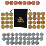 Points Coin Collection - 200 Points Total - 1, 2, 5, 10 Denominations - Themed Tokens from DD, PL, FR, KR - Retro Game Value System
