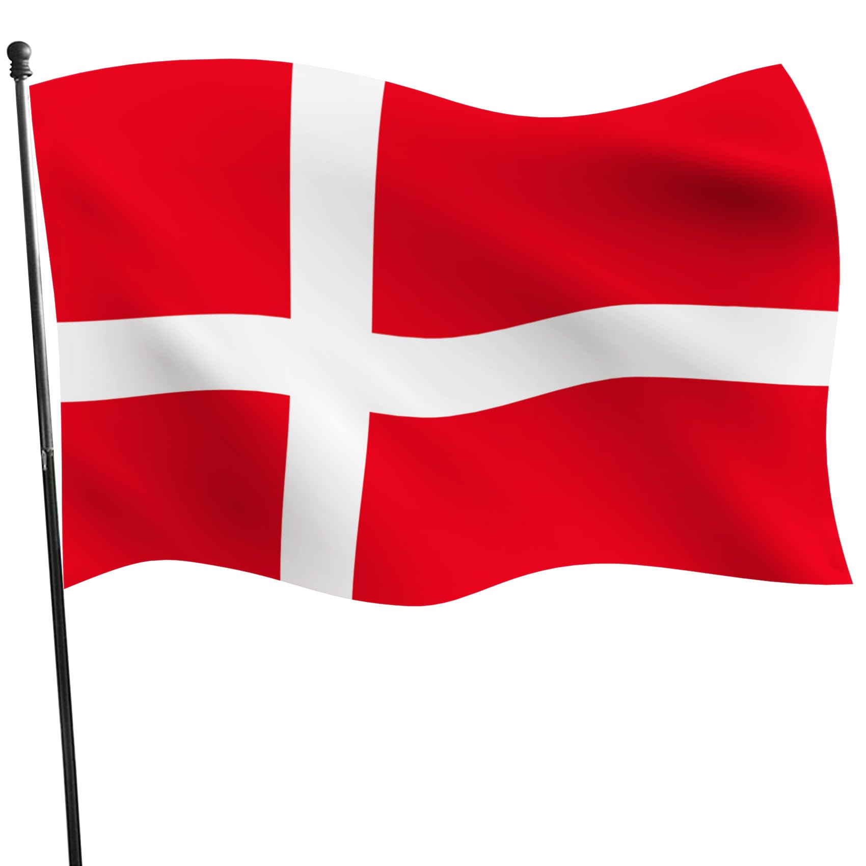 Denmark 4"x6" Desk Stick Flag Sewn Rough Tex&reg; Made In USA