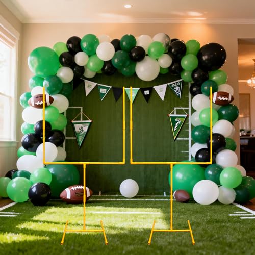 2 Set Football Party Decoration, Plastic Football Field Goal Post Centerpiece, 63" x 31", Soccer Goal Post Field Post Decoration for Sports Themed Party Game Day Party Decor