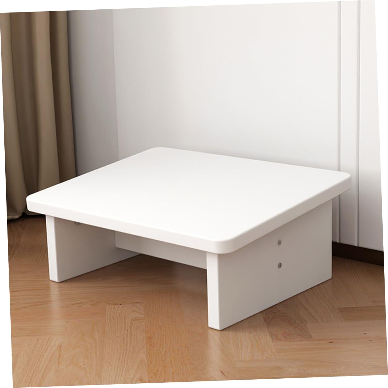 Sgabello Poggiapiedi da Scrivania in Legno Bianco Antiscivolo Leggero | Studio e Ufficio, Design Inclinato, Aiuta a Ridurre la Stanchezza, Uso Sotto Scrivania, Supporto Stabile