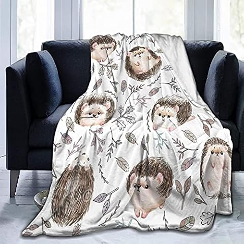 Abaysto Flannel Throw Blanket,Hedgehog Soft Fluffy Blanket for Bed Sofa Couch,Great Gift for Christmas/Thanksgiving Cover