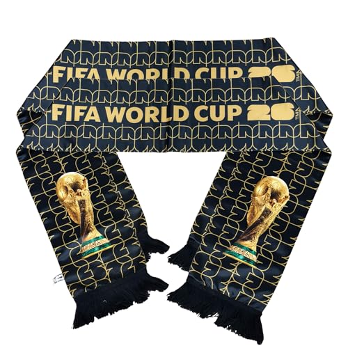 HOWILIM 2Pcs World Cup Scarf 2026 Merchandise Lightweight Summer Breathable Mesh Scarf Stadium Decoration & Sun Protection USA Canada Mexico World Trophy Design Scarves