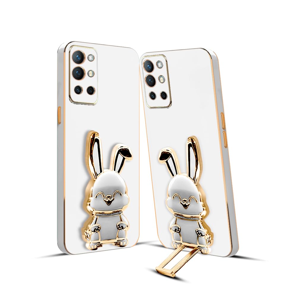 KARWAN®️ 3D Bunny with Folding Stand Back Cover Case Compatible for OnePlus 9R | Slim electroplated case | Stand case | Soft TPU | Space Astro Theme | Camera Protection-White (B0CGNXDH21) Amazon Price History, Amazon Price Tracker