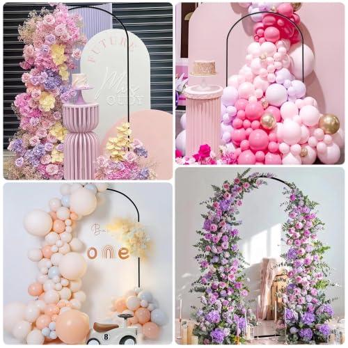 Image of Wokceer 7.2FT Arch Backdrop Stand Gold Metal Wedding Arch Backdrop Stand | Metal Backdrop Arch Stand Balloon Arch for Wedding Ceremony Birthday Party Bridal Baby Shower Photo Booth Backgound Decor