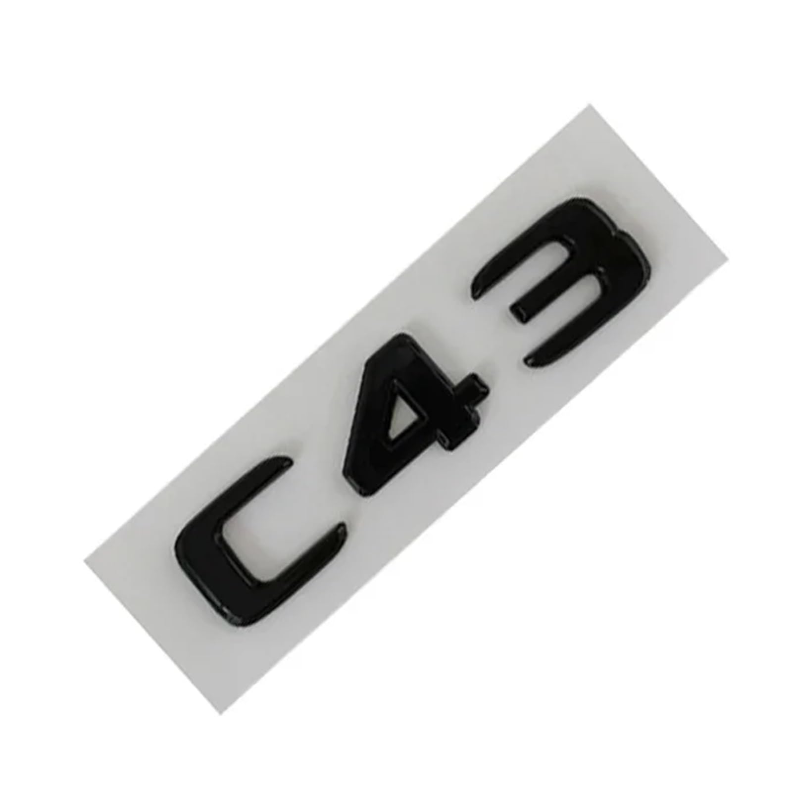 OVARIA Black ABS 3D Chrome Letters For Car Stickers Fit For Mercedes C43 C63 AMG W204 W205 W203 Accessories Rear Trunk Emblem Logo Badge(C43 Silver)