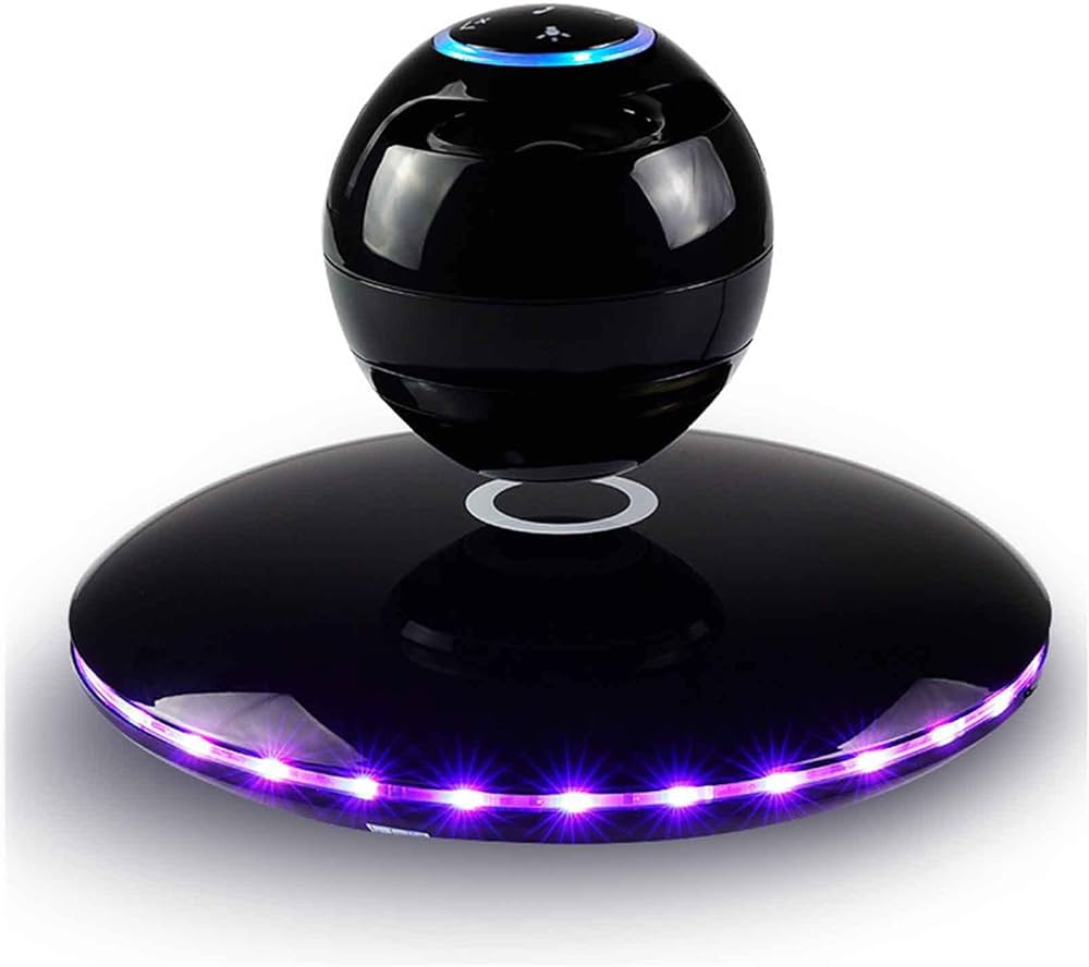 Unique Gift Ideas to Treat Your Best Friend 4 Smart Floating Speaker UFO Magnetic Suspension Speaker Table Lamp Bluetooth Speaker Levitating Audio Home Bass Creative Decoration Best Gift For Relatives and friends, Black : Amazon.co.uk: Electronics & Photo