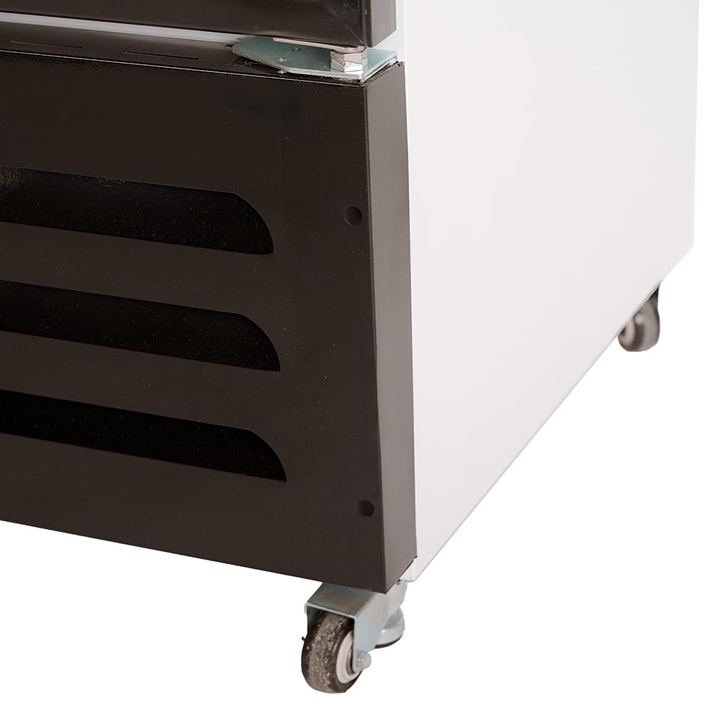 Cleiton® Armario Expositor Refrigerador 1 Puerta de Cristal 330 Litros Doble Cristal Templado Refrigeracion Ventilada Antivaho 600x620x2000 mm | Vitrina Expositora Refrigerada | Nevera Frio Bebidas