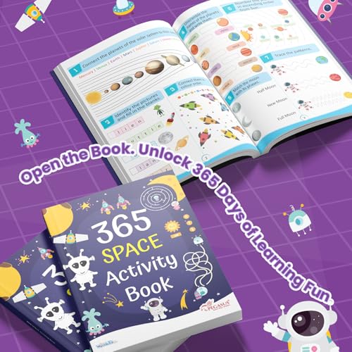 Image of 365 Space Activity Book for Kids 4+ | Fun Space-Themed Activities with Puzzles, Mazes, Games & Coloring | Daily Learning & Creativity | Best Gift for Children