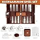 Lohofrnny Backgammon Set, 18 Klassisches Backgammon Koffer (18 Zoll, Braun)