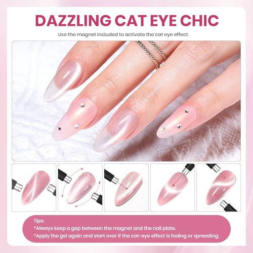 Image of Beetles Cat Eye Gel Nail Polish Set, 36 Colors Jelly Shimmer Nail Gel