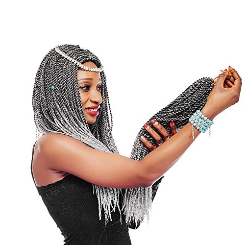 Tomo 30Strands Crochet Braids Ombre Synthetic Senegalese Twist 14" 16" 18" 20" 22" Colored Kanekalon Braiding Hair Extensions