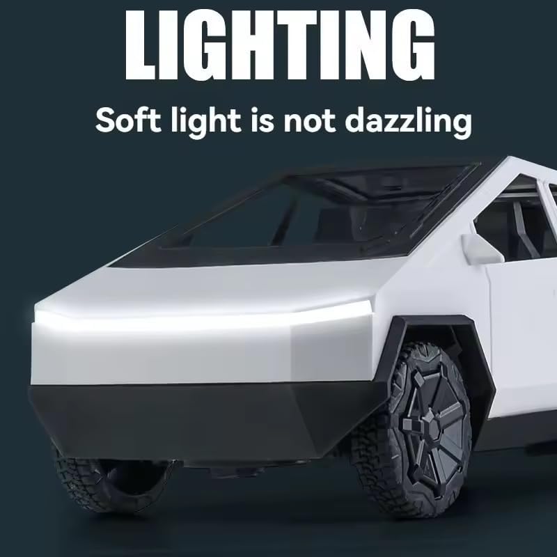 Image of Tesla Cybertruck High Speed RC with Dual Motor 2.4GHz Long Battery Life Light Effects Runs On All-Terrain 1:14 Rc Remote Control Car for Kids [Colors as Per Stock] (Multicolor)