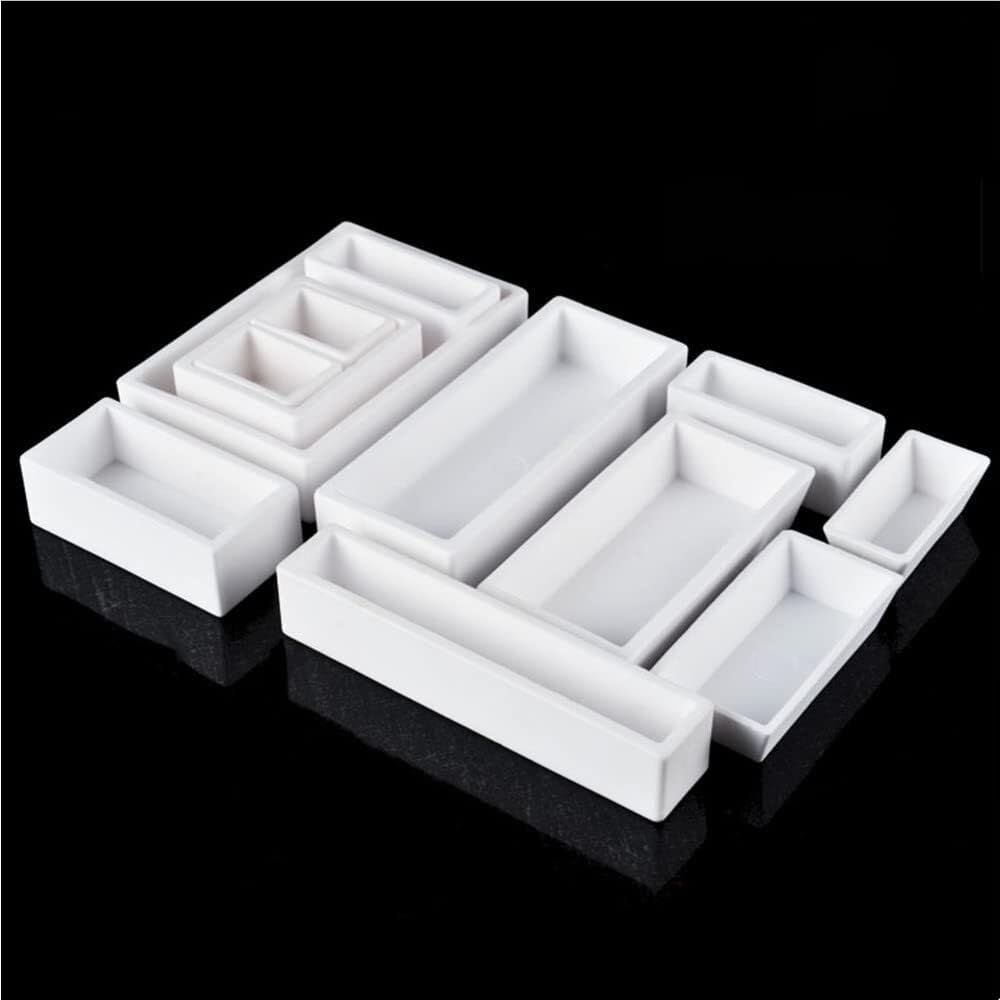 Crisol de alúmina de alta temperatura al 99% for uso en laboratorio, bote de porcelana de 1600 ℃, 1 pieza(90x60x20mm)