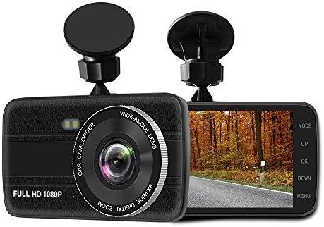 4.0" Screen Full HD 1296P60 170 Wide Angle Dashboard Camera, Car DVR Vehicle Dash Cam with G-Sensor, WDR, Loop Recording,32G TF card, black