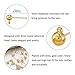 Craftdady 100Pcs Gold Ball Post Earring Studs 16x5mm Brass Ear Pins with 1.5mm Loop for Jewelry Earring Making