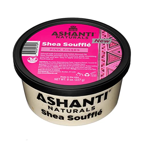 Ashanti Naturals Scented Whipped Shea Butter For Skin | African Body Butter For Women W/Coconut, Almond Oil (Pink Kisses Souffle, 8 Oz) #TOP7