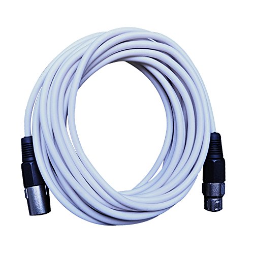 Câble micro XLR 25 blanc Seismic Audio Saxlx-25white de 7,6 m pour microphone