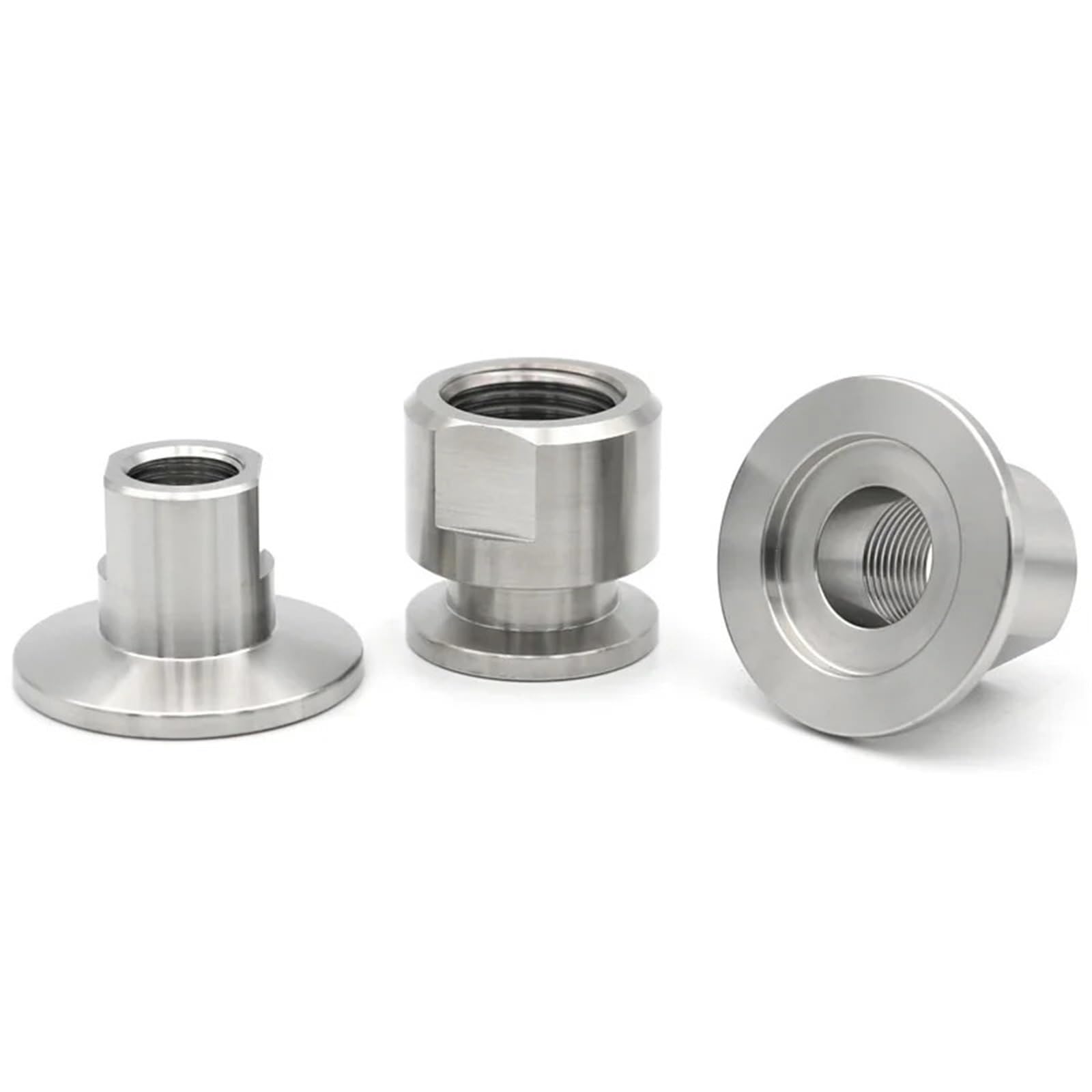 1 Uds brida de vacío KF16/KF25/KF40/KF50 304 accesorio de tubería sanitaria de acero inoxidable PT macho hembra 1/8 "1/4" 1/2 "3/4" 3/8 "1" 1-1/2"(Female,KF50_1/2")