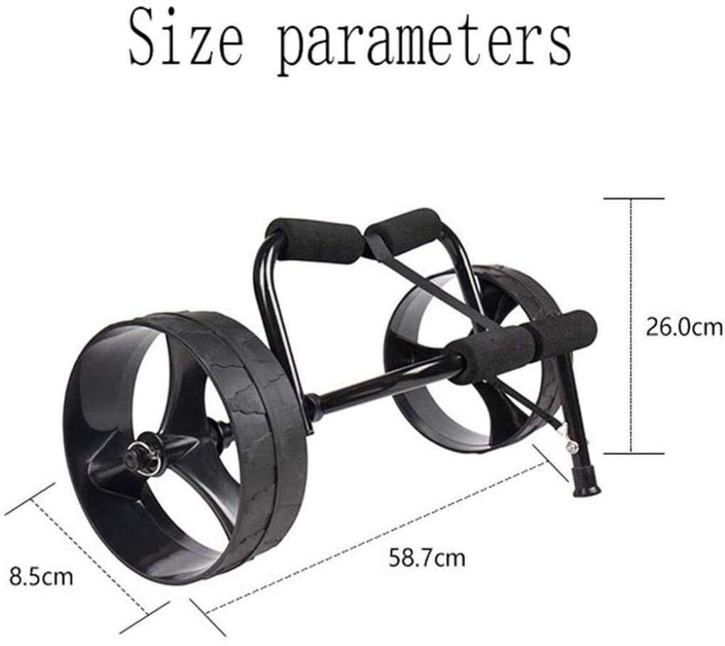 Carrelli per Kayak, Attrezzatura Nautica, Canoe, Carrello per Kayak, Porta Canoa, capacità di carico 90 kg, Servizio Pesante