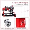 BABY JOY 4-in-1 Baby Walker, Foldable Activity Walker with Adjustable Height & Speed, Music, Lights, Anti-Rollover, Toddler Push Walker, Baby Walker with Wheels for Boys Girls 6-18 Months (Red) #4