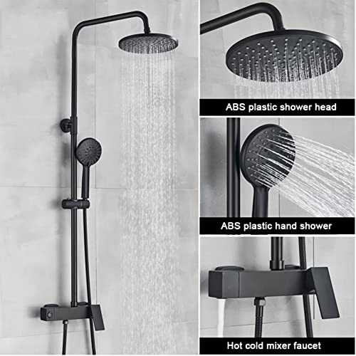 Douchette à main multiple et pomme rotative pour un ensemble de douche noir polyvalent - 2