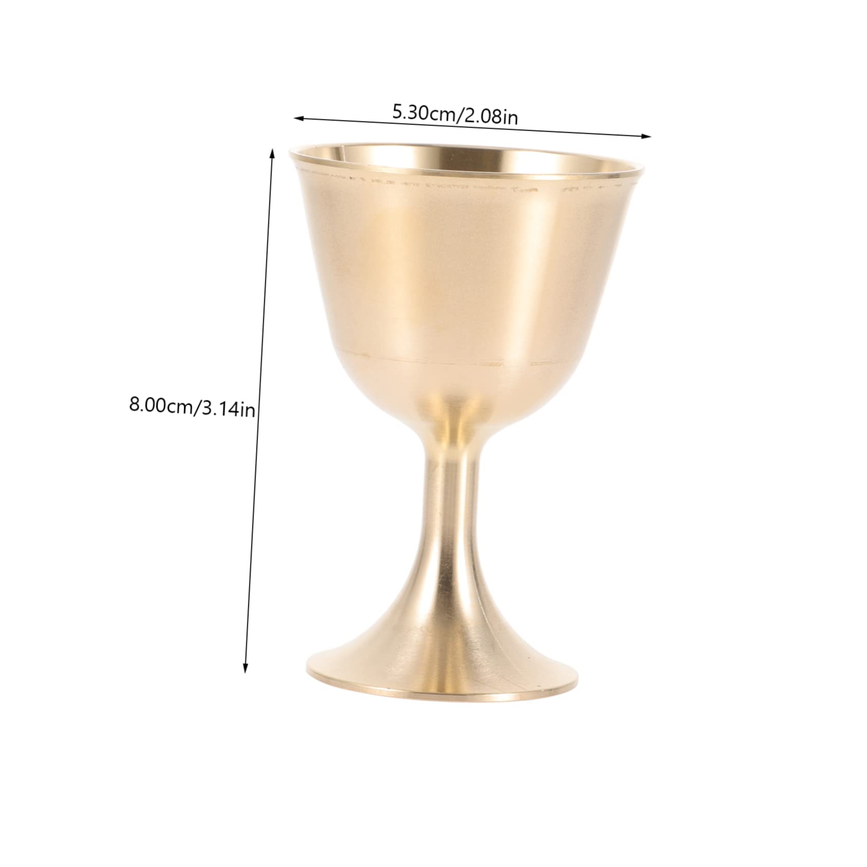 BEBEMOKO 2pcs Brass Wine Glass Wine Vintage Decorative Communion Goblet Pure Copper Cups Delicate Sacrifice Cup Travel Mug Mugs Goblets Golden Copper Brass