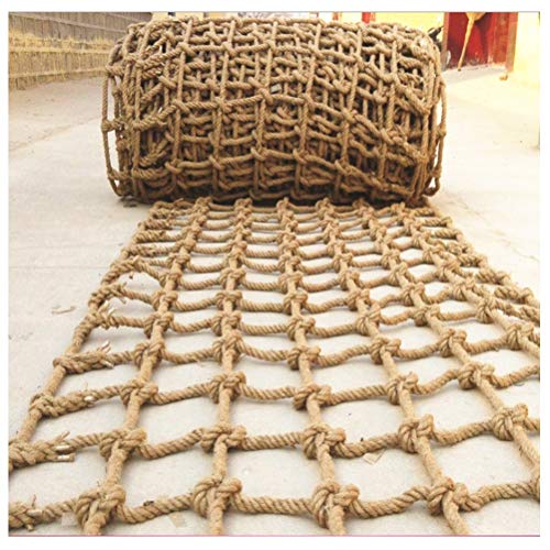 Enfant Filet De Protection Hemp Rope Nets Filet de Pêche Décoratif en Corde de Chanvre, Filet de Protection, Décoration Industrielle, 4 Mm / 8 Cm Convient pour la Sécurité des Enfants, Décoration Exté