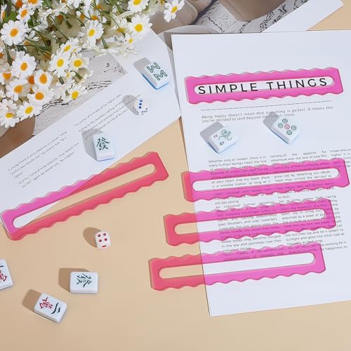 Set de 5 Guías de Línea para Mahjong Acrílico Rectangulares miniatura 4