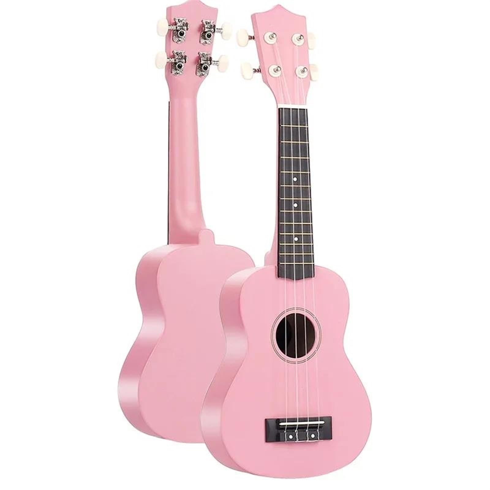 ukulele 21-calowa 4-strunowa Gitara Basowa Ukulele Z Włókna Węglowego Dla Początkujących(Color:Pink)