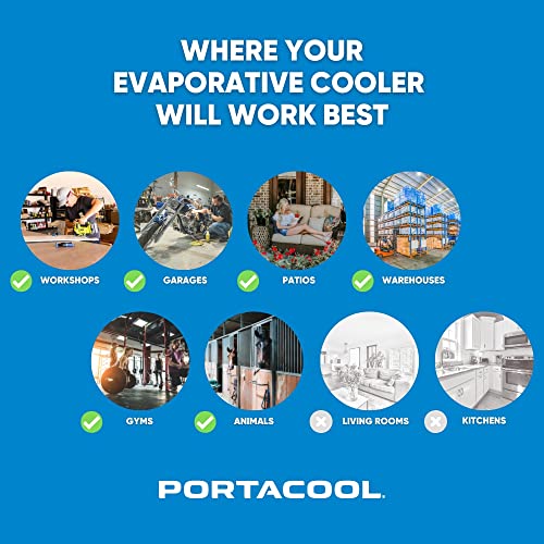 Portacool PACJS2501A1 Jetstream 250 Portable Evaporative Cooler, Black