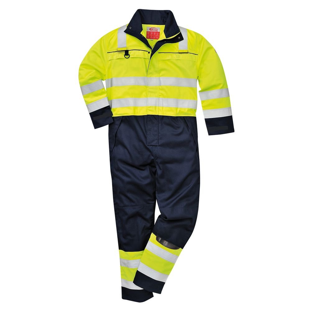 Portwest Mono Multi-Norm De Alta Visibilidad, Tamaño: L, Color: Amarillo/Marino, FR60YNRL