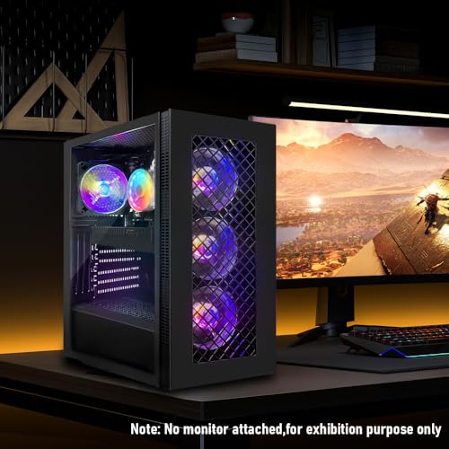 Image of STGAubron Gaming PC Computer Desktop, Intel Core I7 8th Gen up to 4.1G, Radeon RX 5700 8G, 16G DDR4, 512G SSD, WiFi 6 & BT 5.2, RGB Fan x4, Windows 11 Home
