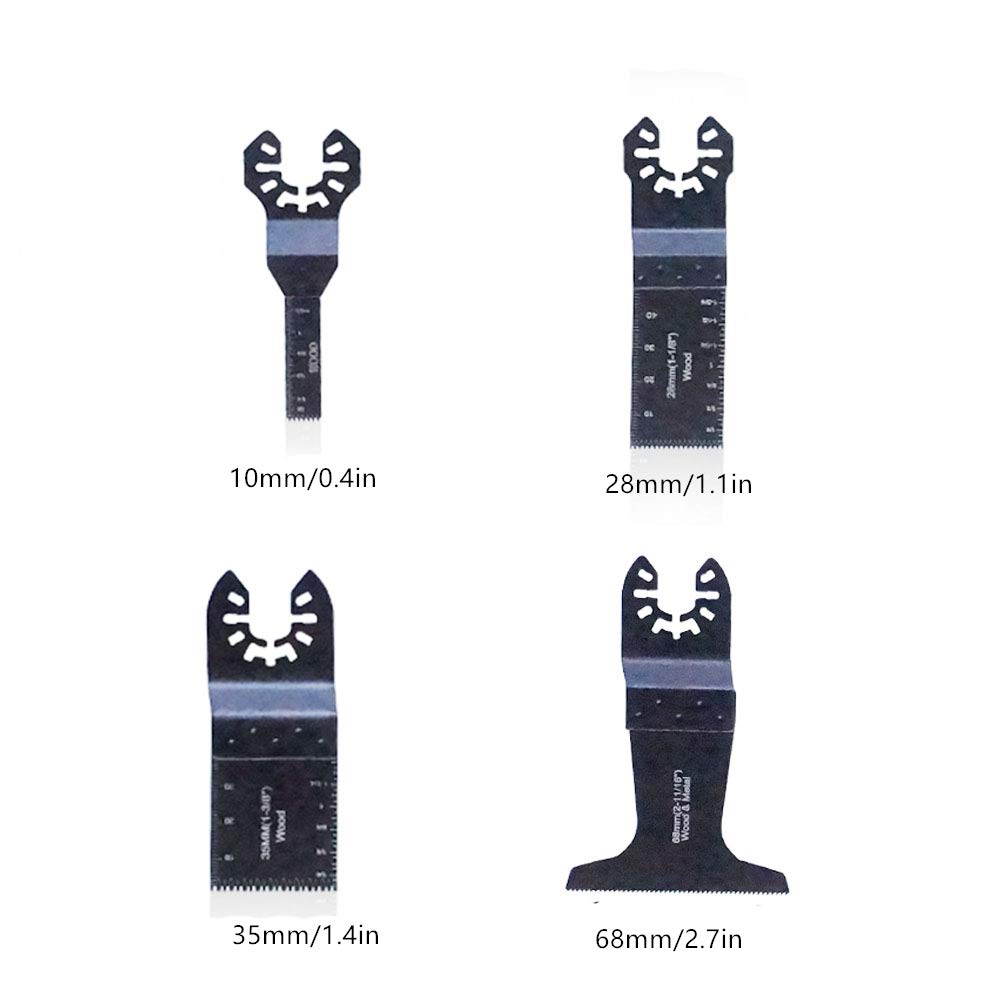 8 lame universali in acciaio al carbonio per taglio del legno, lame oscillanti per utensili multifunzione Fein, Dremel, Bosch, Makita, Dewalt