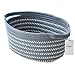 Inwagui Baumwolle Seil Aufbewahrungskorb Klein Gewebter Aufbewahrungsbox Faltbar Oval Regalkorb Organizer Baby Windeltasche - Grau & Weiß