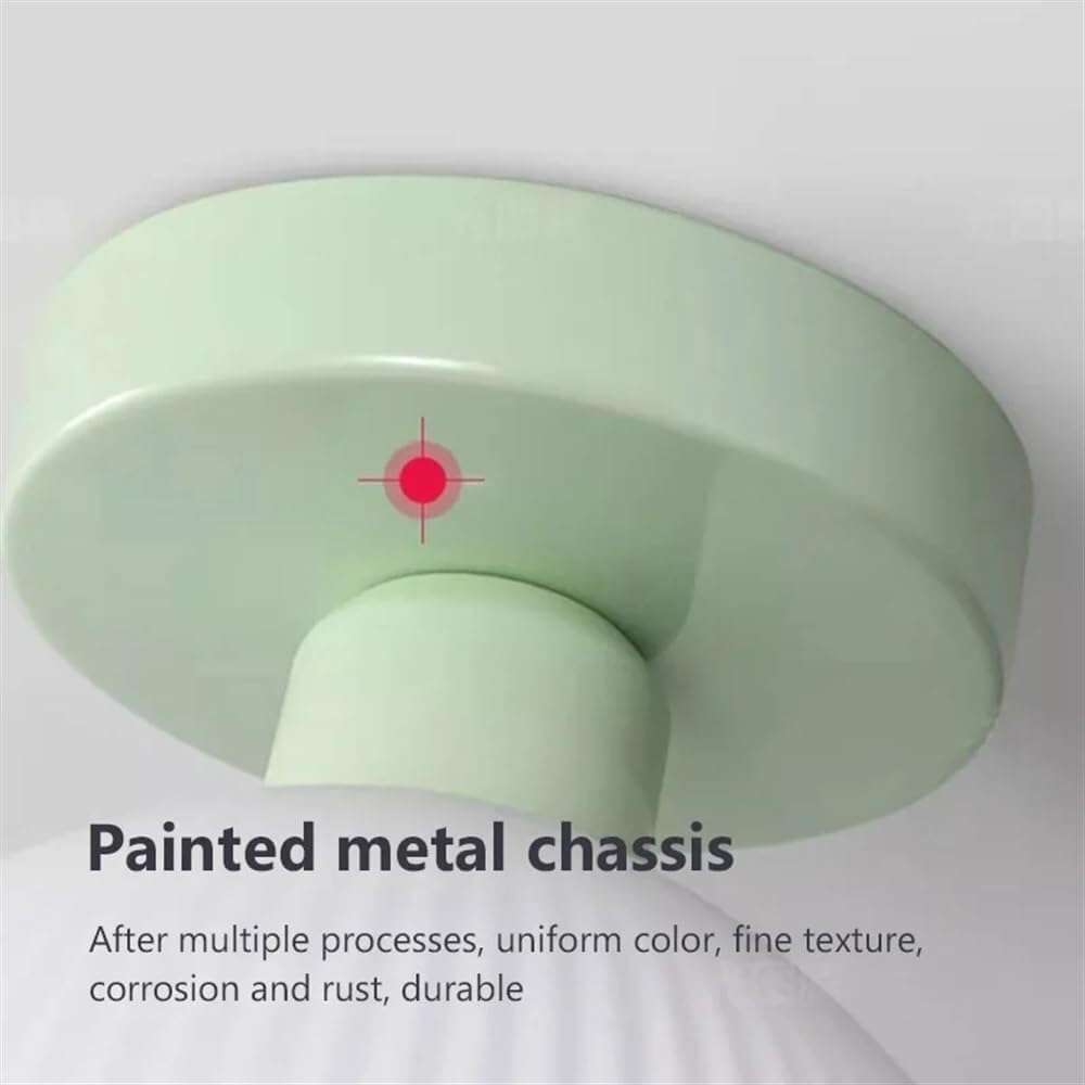 Green Milk Glass Ceiling Light Nordic Modern Hallway Semi Flush Mount Ceiling Light Mid Century Ceiling Light Entry Close to Ceiling Light Fixtures for Bathroom Kitchen Corridor Balcony