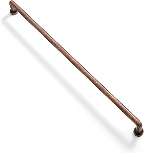 Goo-Ki Paquete de 6 tiradores de barra de gabinete vintage de 10 pulgadas con agujero central de cobre antiguo, manijas clásicas para mejoras del