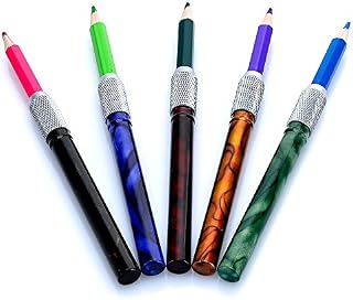 Art-n-Fly Pencil Extender Set of 5 Pencil Lengthener for Colour Pencils