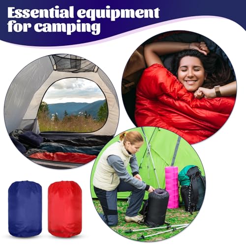 Macarrie 4 Pcs 0 Degree Camping Sleeping Bags Bulk for Adults 4 Season Warm Cold Weather Sleeping Bags with Compression Sack Lightweight Portable Waterproof for Backpacking Hiking Outdoor - Image 5