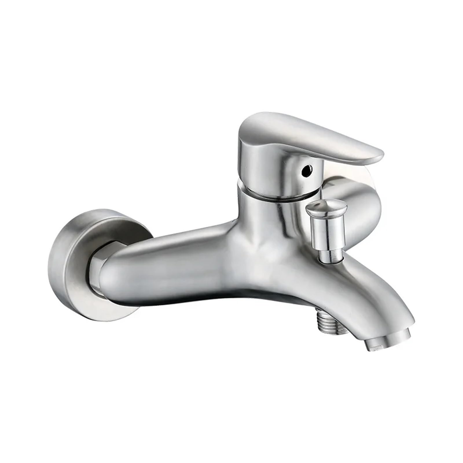 Grifo frío y caliente de baño con válvula mezcladora de acero inoxidable 304 cepillado