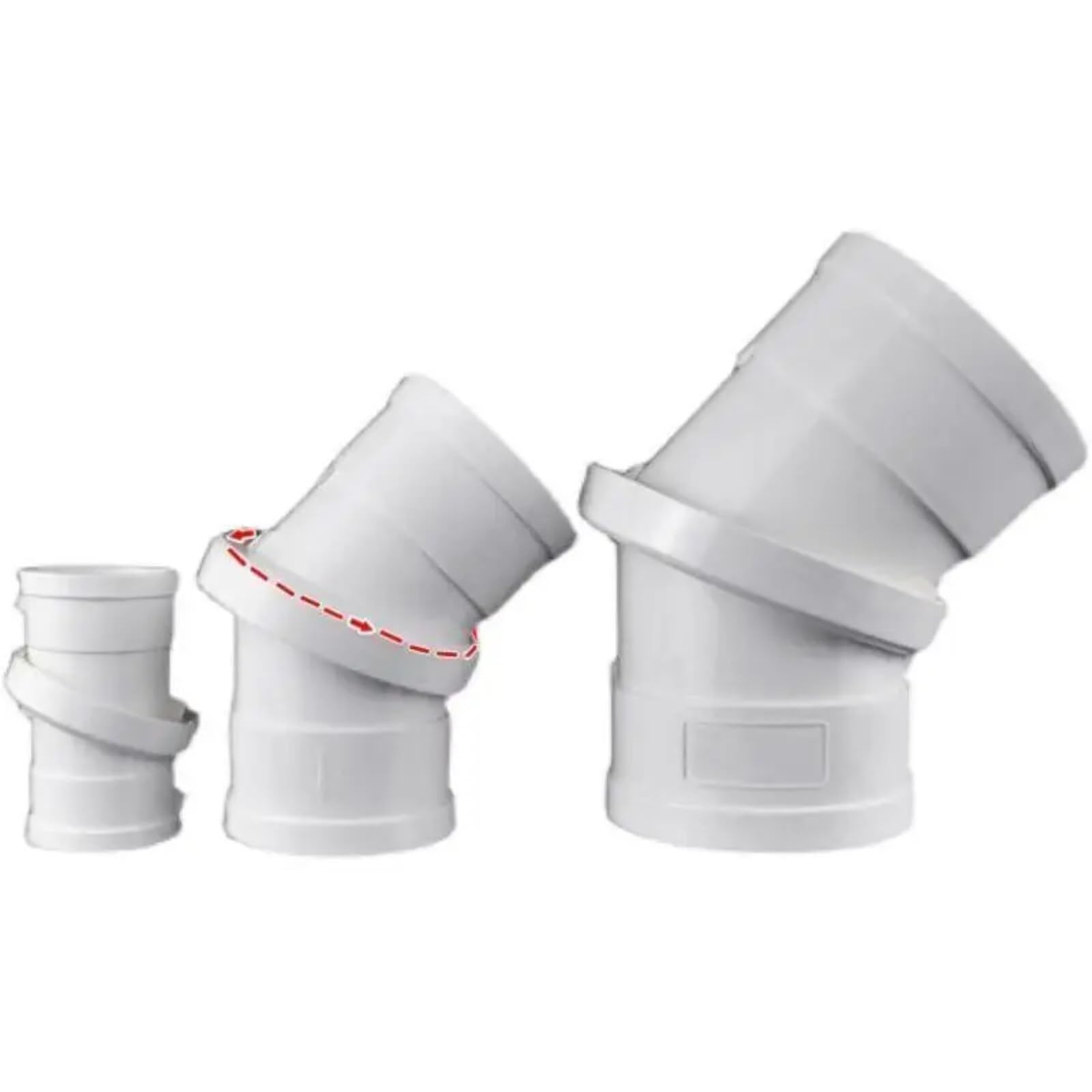 50/75/110/160mm PVC 45 stopni obrotowe złącze kolankowe, swobodnie regulowane uniwersalne złącze rury drenażowej(160mm)