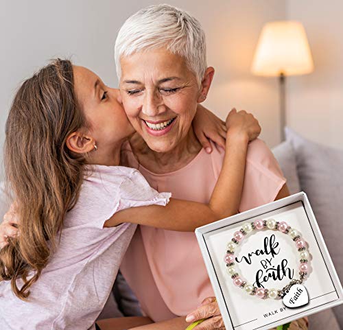 Walk by Faith Bracelet Baptism or Confirmation Gift Charm, Granddaughter, LDS Gifts For Girls, Birthday Present Faith Jewelry, Daughter, Teenage3