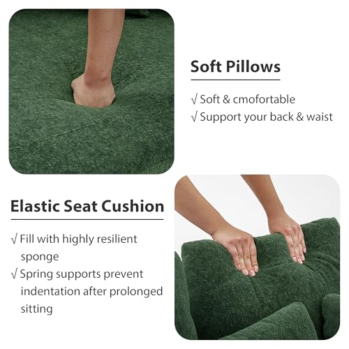 Sillón Barrel Grande Chenille Verde Menta miniatura 4
