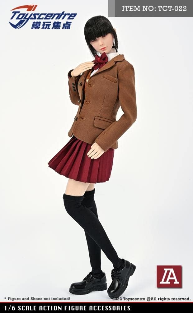 Toyscentre TCT-022A 1/6 Scale Women's Suit Skirt Set for 12 Inch Female Soldier Action Figure (Red)